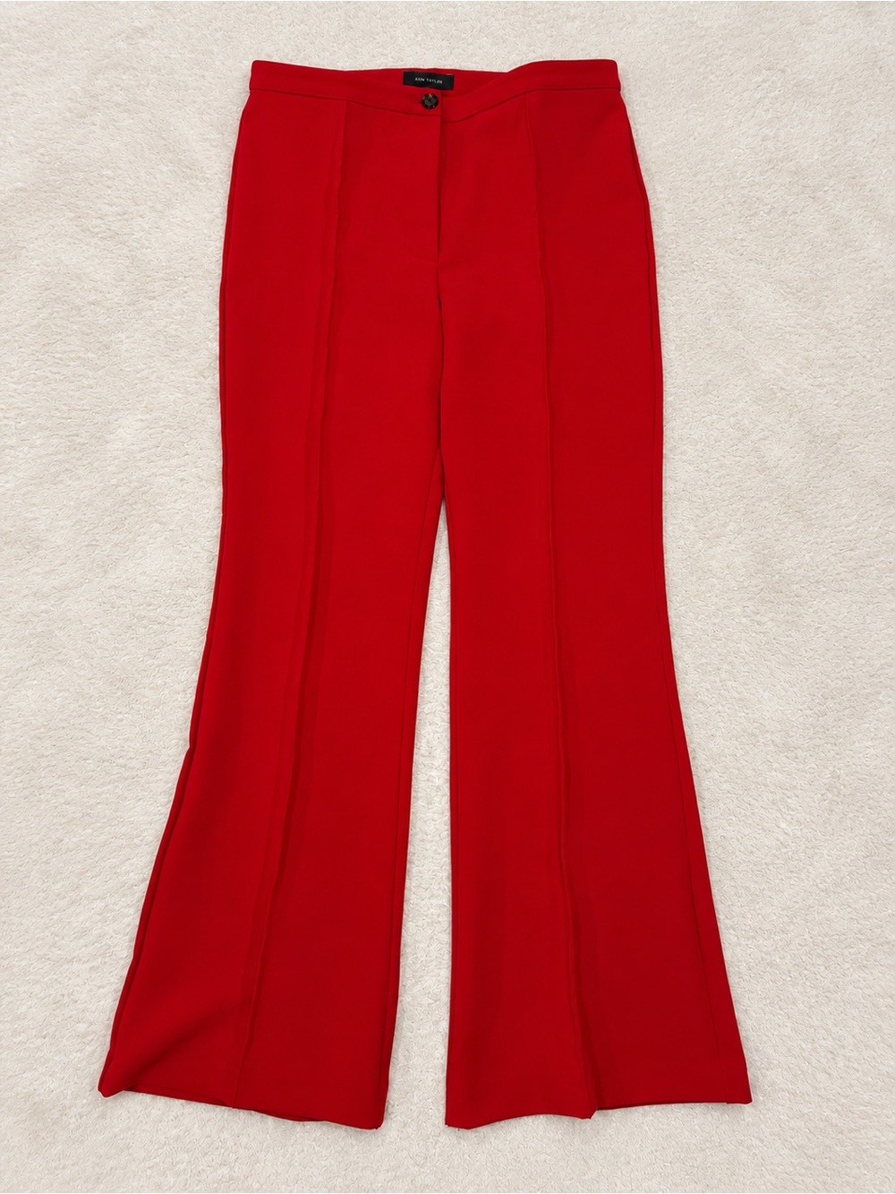 Ann Taylor Red Tailored Flare Dress Pants Trousers Size 8